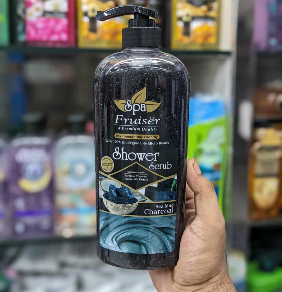 Fruiser Charcoal Sea Mud Shower Scrub - 730ml